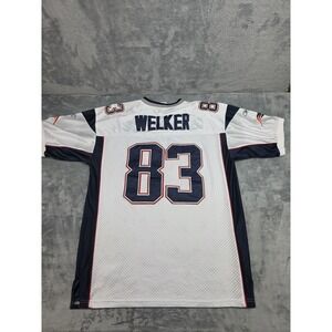 Reebok Wes Welker #83 New England Patriots White Jersey Mens Size 54/2X Stitched